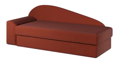 MELISA rošt, válenda celočalouněná, provedení levé, látka BEST 10 - látka cihlová